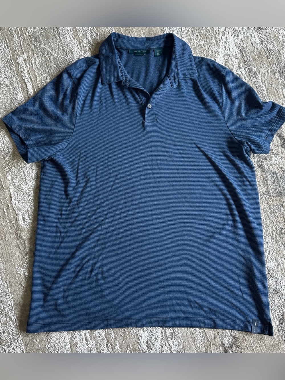 Perry Ellis Men's Navy Textured Polo